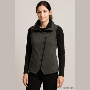 66 North Iceland wool blend Frost women’s vest side zipper gray size Large